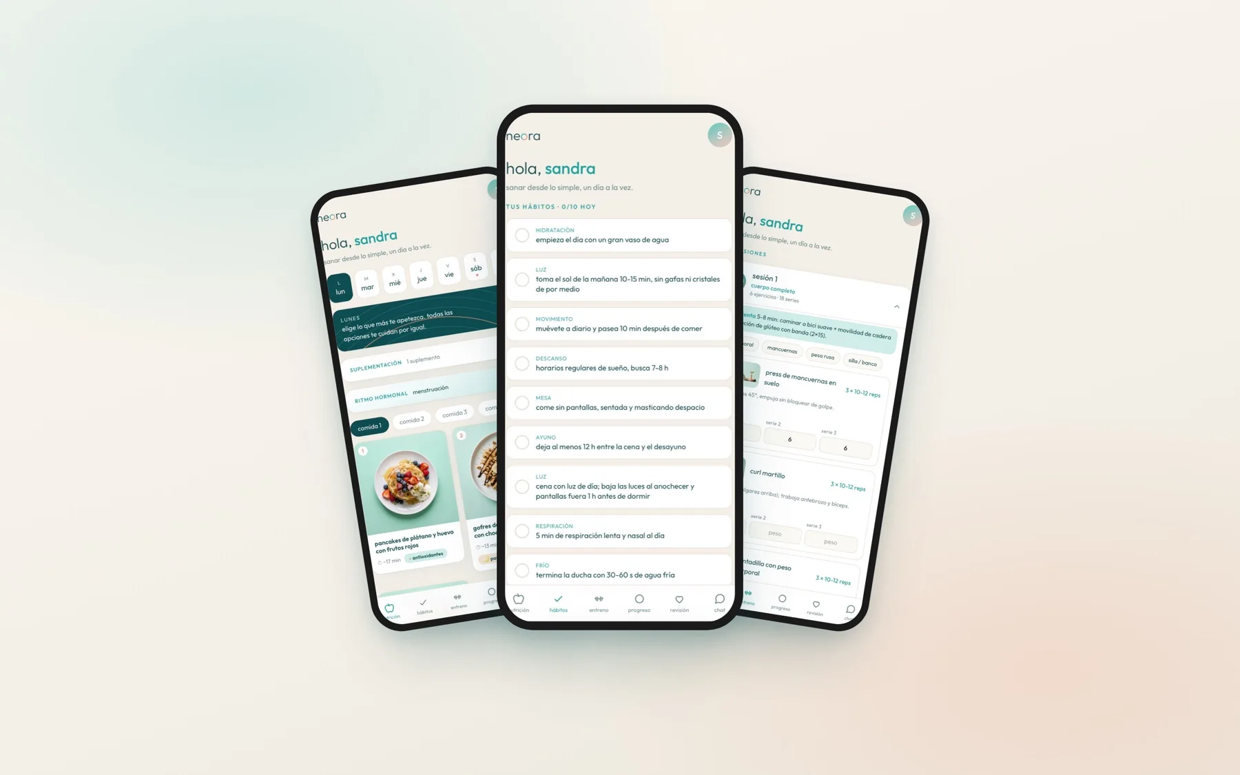 La app de neora: nutrición, hábitos y entreno
