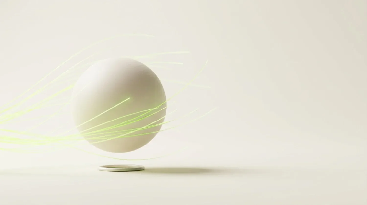 Marketing de contenidos: una esfera atrayendo filamentos de luz