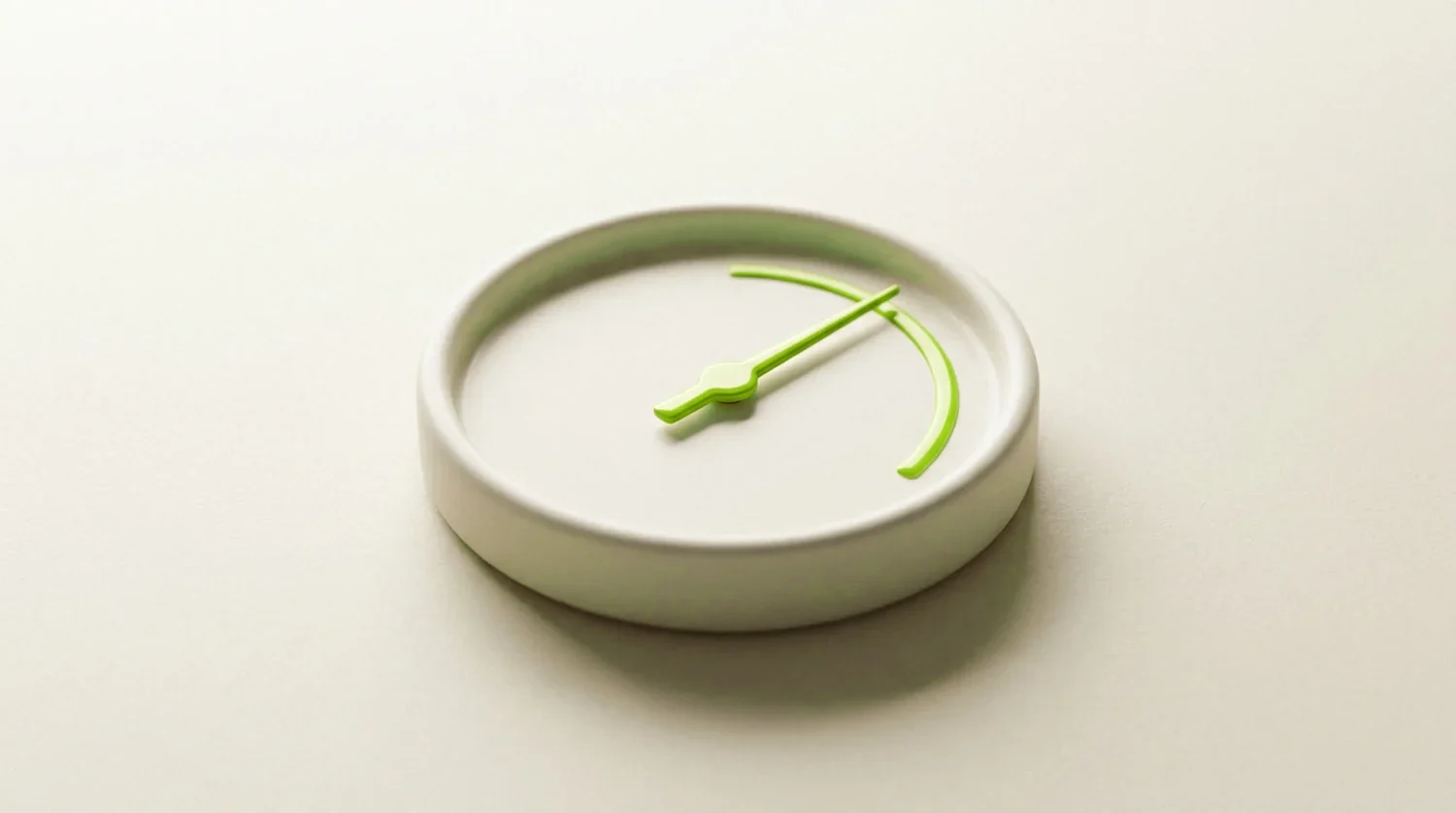 Optimización de la conversión: un dial cerámico con la aguja lima subiendo